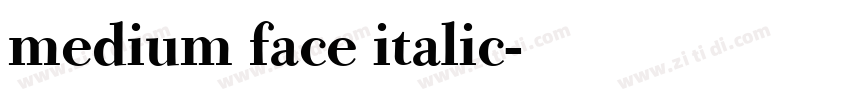 medium face italic字体转换
